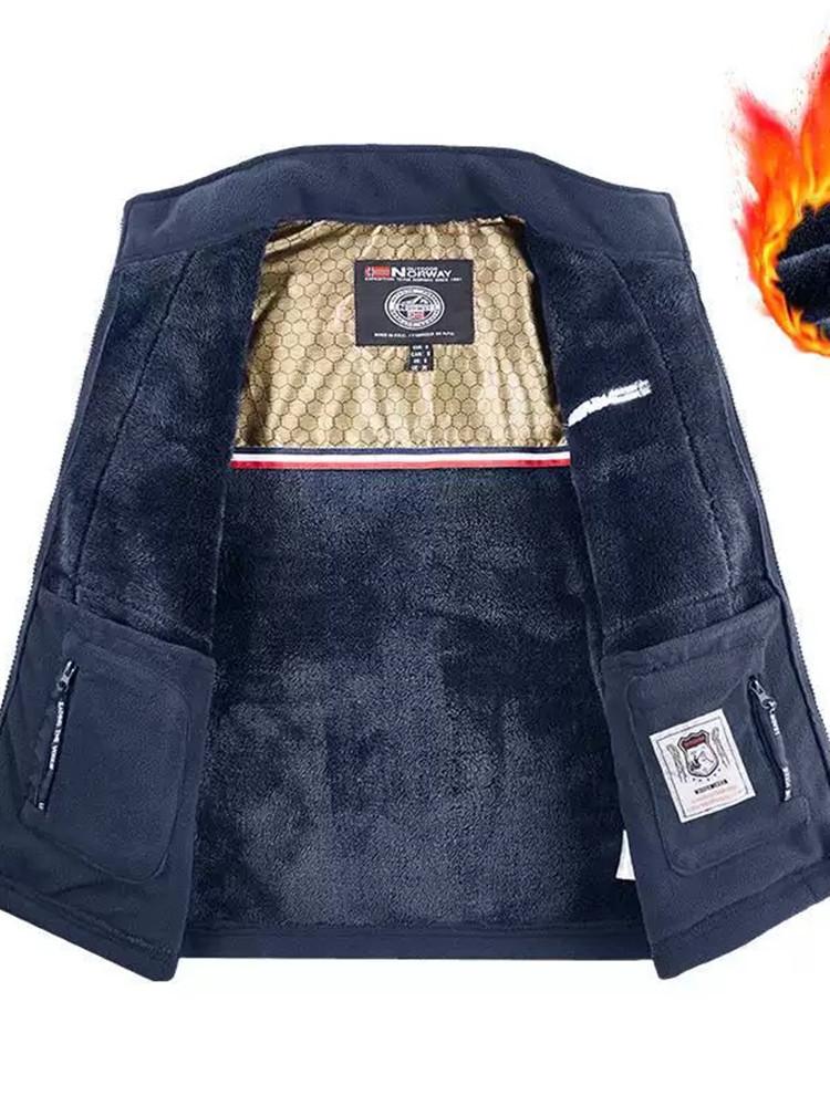 Autumn and Winter Fashion Trend with Thick Fleece Warm Jacket for Men's Casual Loose Sports Plus Large Size High-Quality Jacket