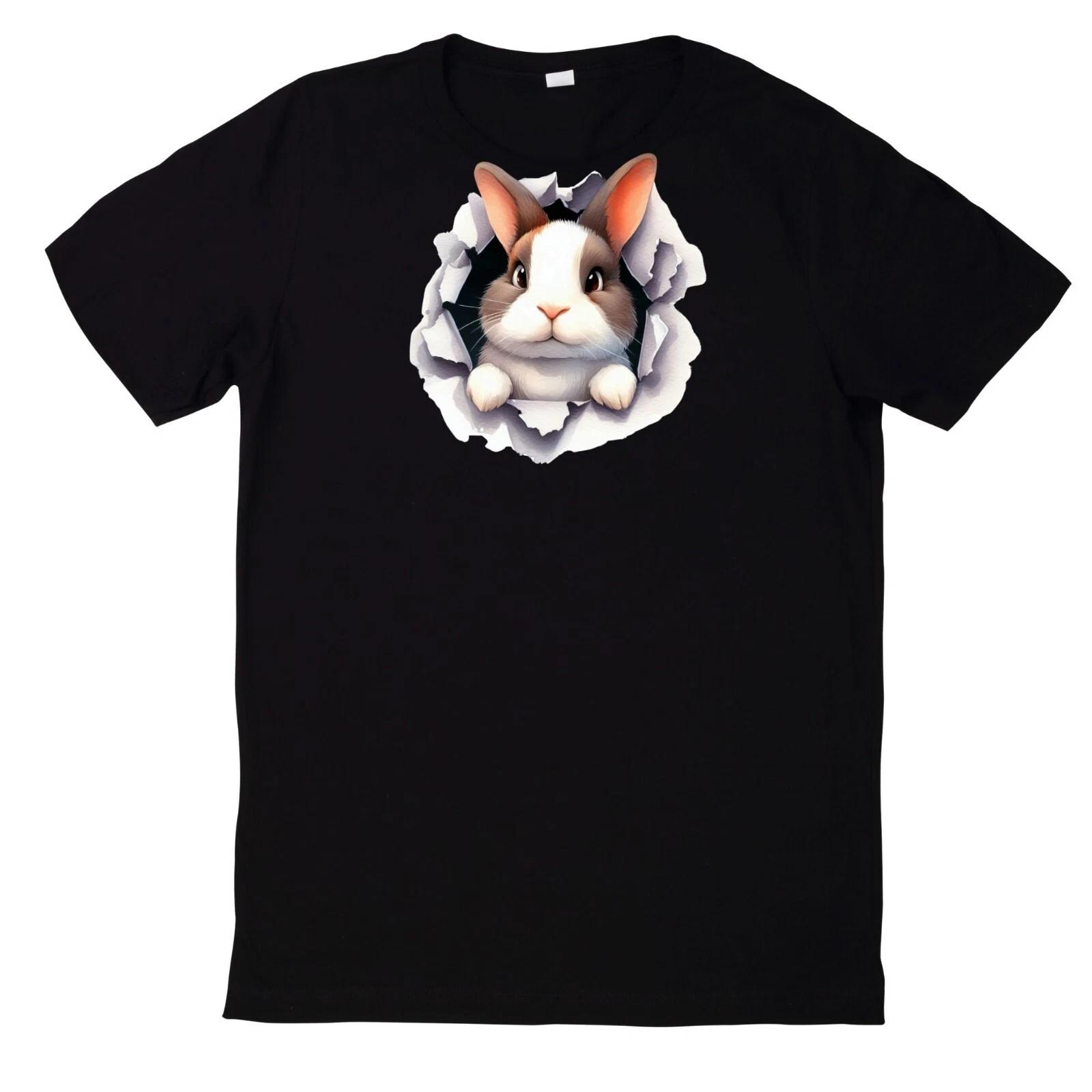 T-Shirt Niedliche Tiere gucken Motiv Baumwolle XXXL