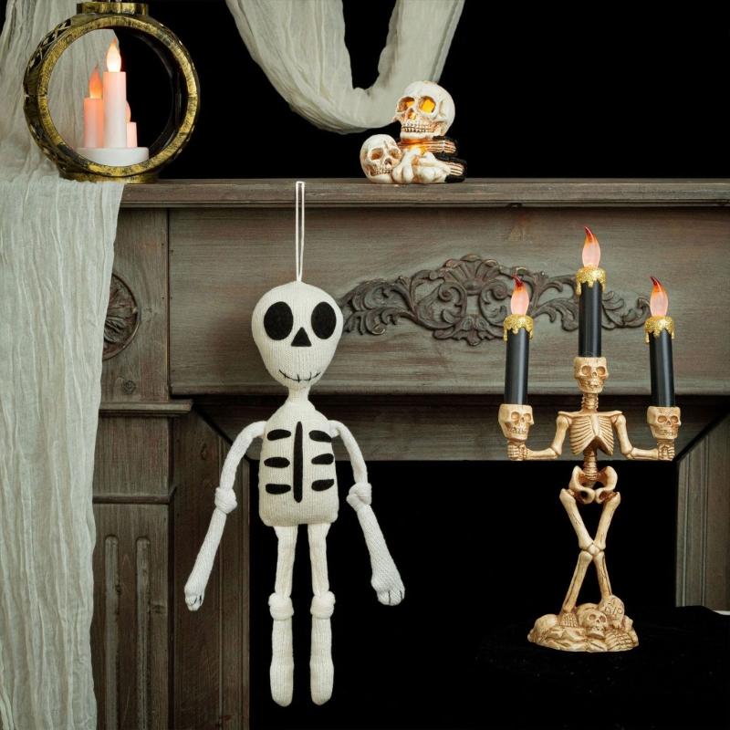 Ghostly Fabric Skull Props For Halloween Party Decorations Haunted House Theme Scary Skeleton Accessory Gift