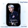 Stone Song Bajiji Laser Square Badge: Star Idol Brooch Pendant