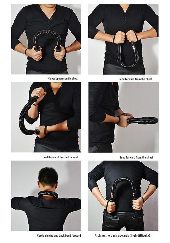 Men's Spring Arm and Chest Muscle Trainer - Indoor Fitness Grip Strength Bar