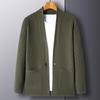Spring and Autumn Men's and Women's Same Style Loose Knitted Cardigan One Button Big Pocket Outer Wear Fashion Trend Korean Coat