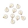 10Pcs Metal Enamel English Letters Charms Pendant For DIY Jewelry Making Necklace Bracelet Accessories