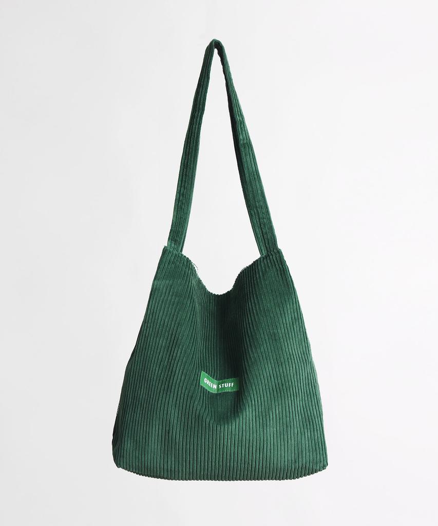 Green Stuff Effortlessly Boxy Shopper Bag 53 Classic Corduroy - Corduroy Green