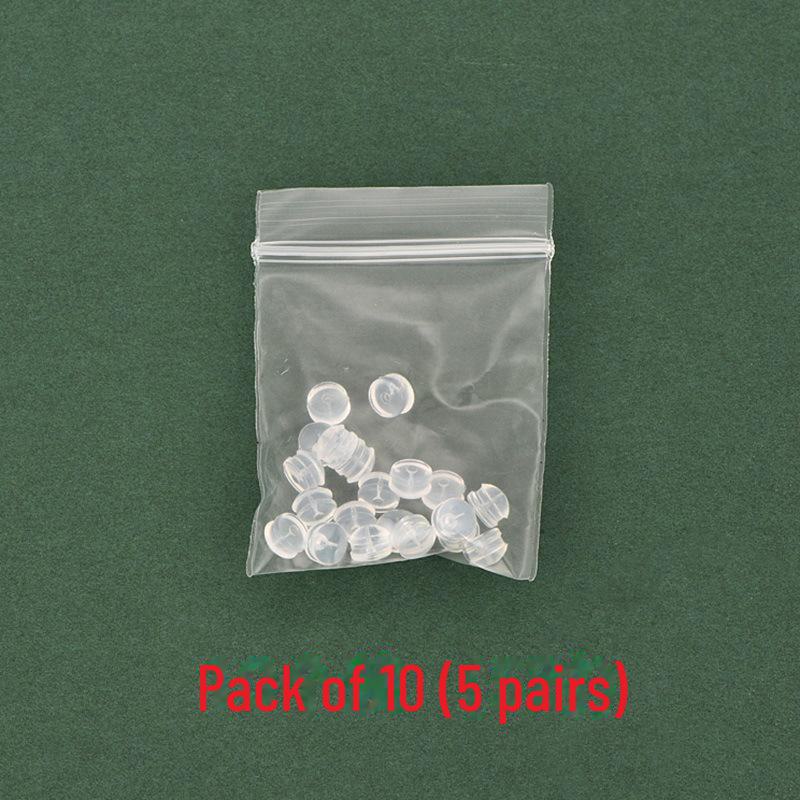 Bouchons d'oreille et clous d'oreille en silicone anti-chute, embouts transparents anti-allergiques