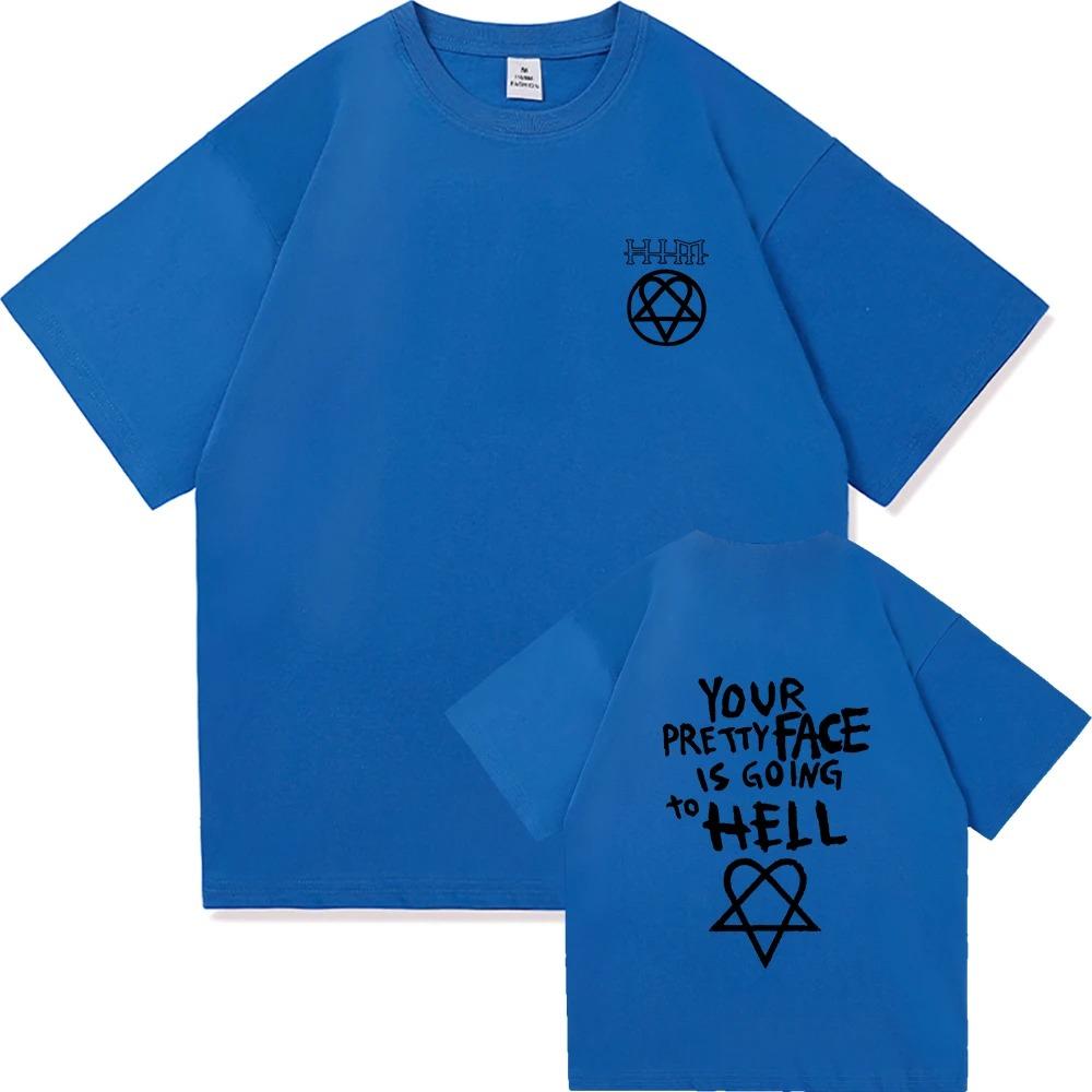 Your Pretty Face Is Going To Hell TShirt Him Ville Valo Men Clothing Harajuku Vintage Unisex High Quality Cotton Fan Gift Tees