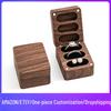 Elegant Solid Wood Jewelry Box: Three-Slot Wedding Ring & Earring Storage