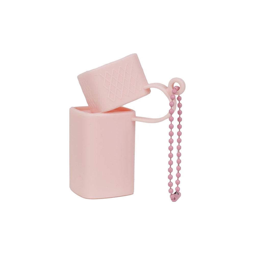 

Silicone Lipstick Cover Keychains Portable Lipsticks Protective Cover Lip Balm Holder Home світло-рожевий колір