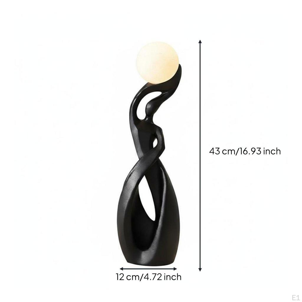 Abstract Resin Figurine Electroplated Finish Sculpture Minimalist Style Modern Statue Decor