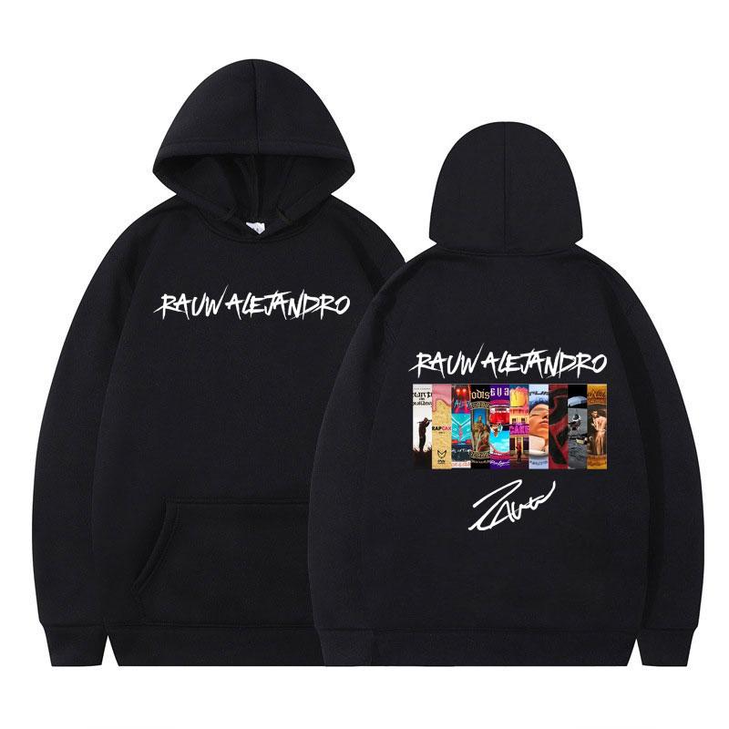 2025 RauwAlejandro Album Cover Print Hoodie Men Women Clothing Fashion Long Sleeve Sweatshirts Oversized Fleece Loose Pullover