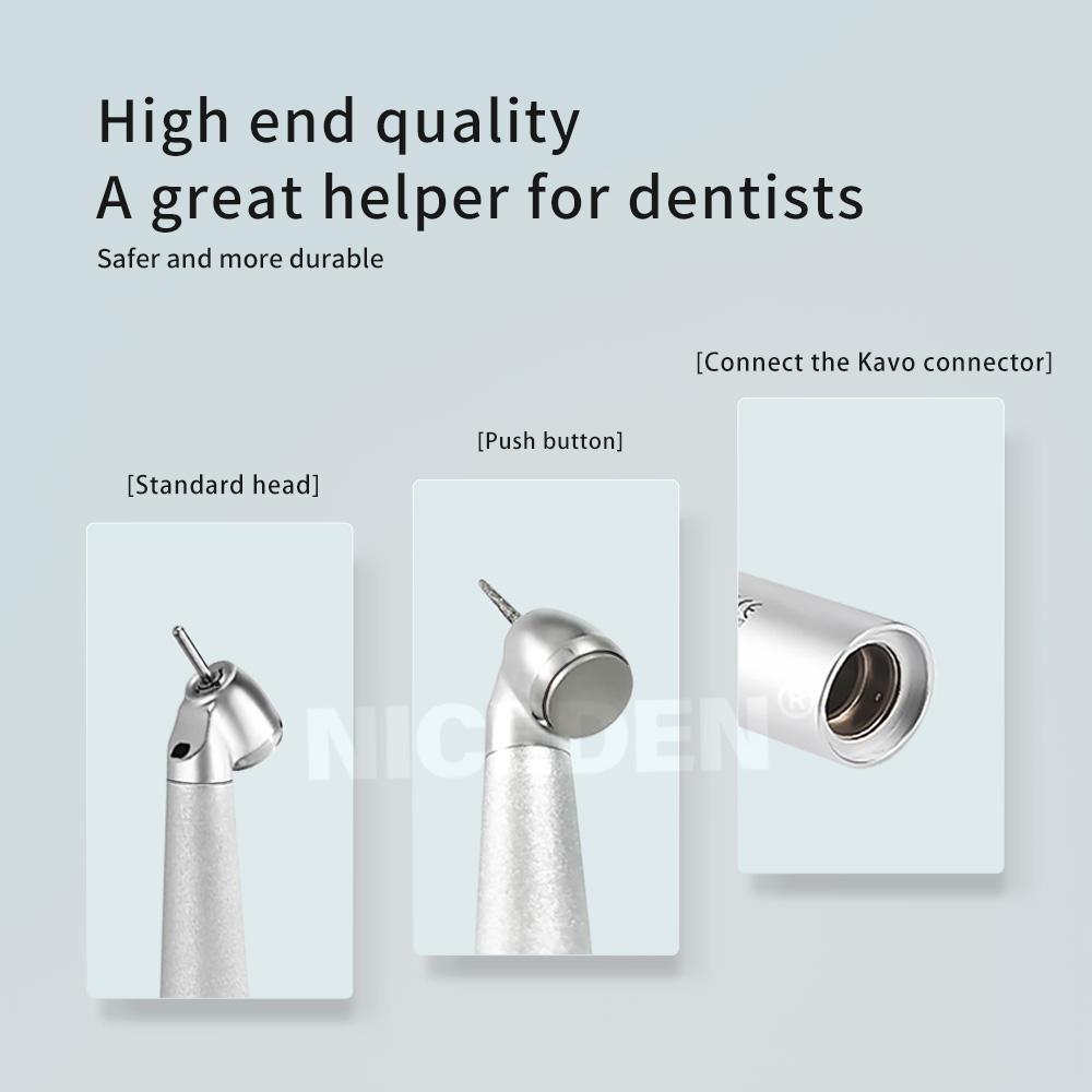 Niceden X450KL Consumables High Speed Handpiece K-coupler 45 Degree Angle Head Air Turbine with LED Materials