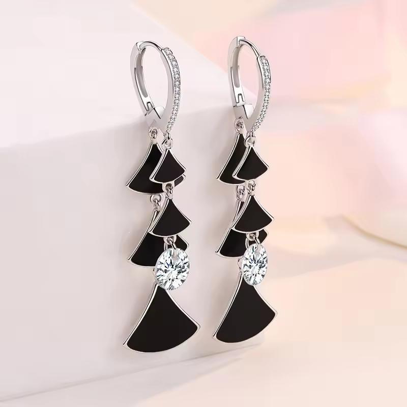 Water Drop Black Dress Earrings Women Jewelry Wedding Party Gifts