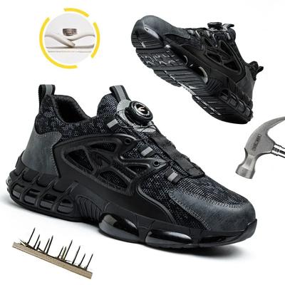 Fashion New Safety Boots Men Work Sneakers Anti-smash Indestructible Shoes Steel Toe Protective Boots Anti-puncture Work Safety Shoes