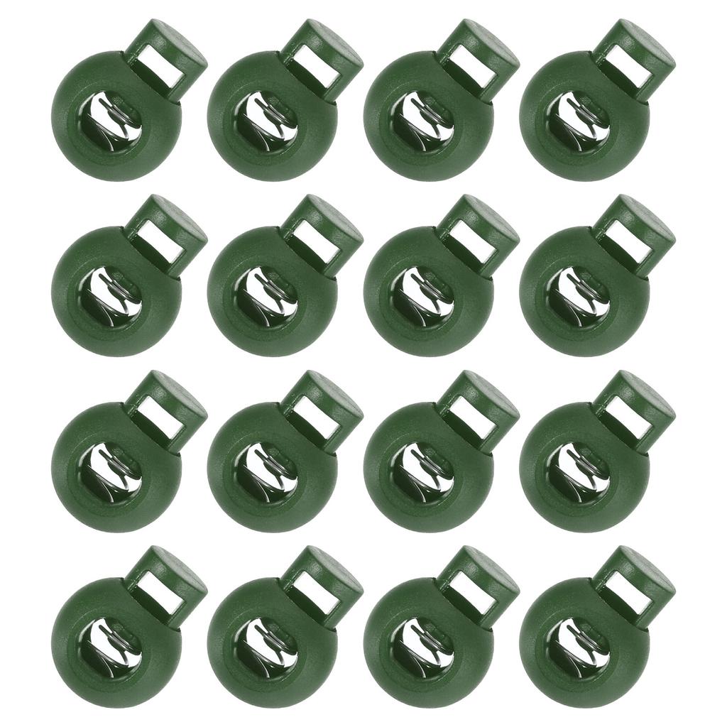 50pcs Plastic Cord Locks Spring Slider Toggles Clip End Stopper Fastener Round Ball Shape for Drawstrings Paracord Shoelace 8mm
