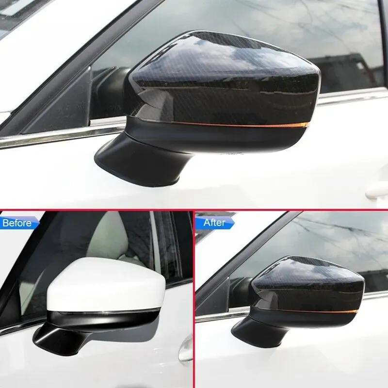 For Mazda CX-5 CX5 CX8 2017 2018    Car Rearview Side Mirror Cover Wing Cap Exterior Door Housing Shell Trim ABS