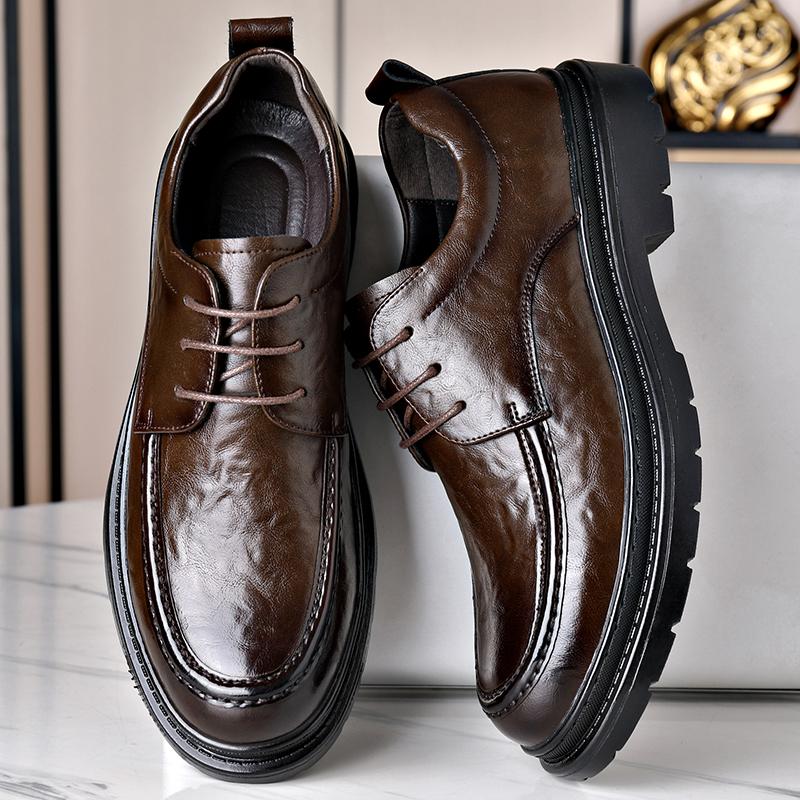 Modne Sneakersy Męskie Buty Wizytowe Retro Męskie Skórzane Biznesowe Męskie Buty Barokowe Casualowe Outdoorowe Męskie Obuwie Oxford