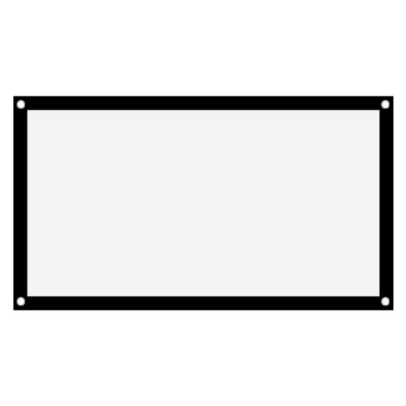 16:9 Thicken Portable Non Crease Soft White Polyester Projector Curtain Projection Screen