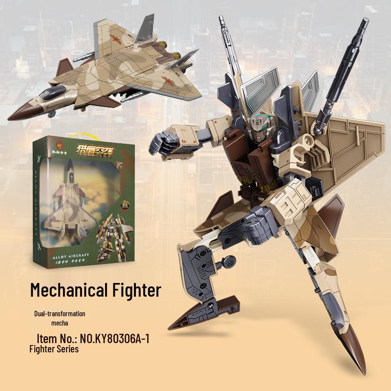 Kaiyu Military Transforming Mecha Helicopter Model Toy for Kids