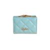 Embroidered thread plaid wallet short women's light and thin change bag pu fashion student card bag