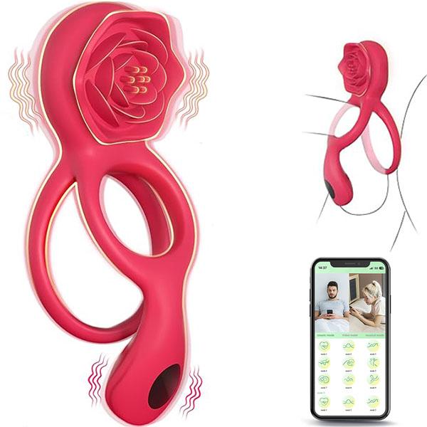 9 Vibrations Male Couple Sex Toy Vibrating Cock Ring Clitoral Stimulator Testicle Massager Penis Ring Vibrator Couples Sex Toys for Men Women