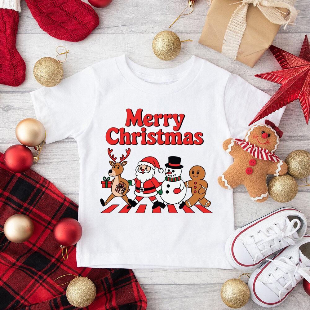 Just A Girl Who Loves Christmas Printed Kids Shirts Child Christmas Party T-shirt Top Xmas Vibes Outfit Child Short Sleeve Tee