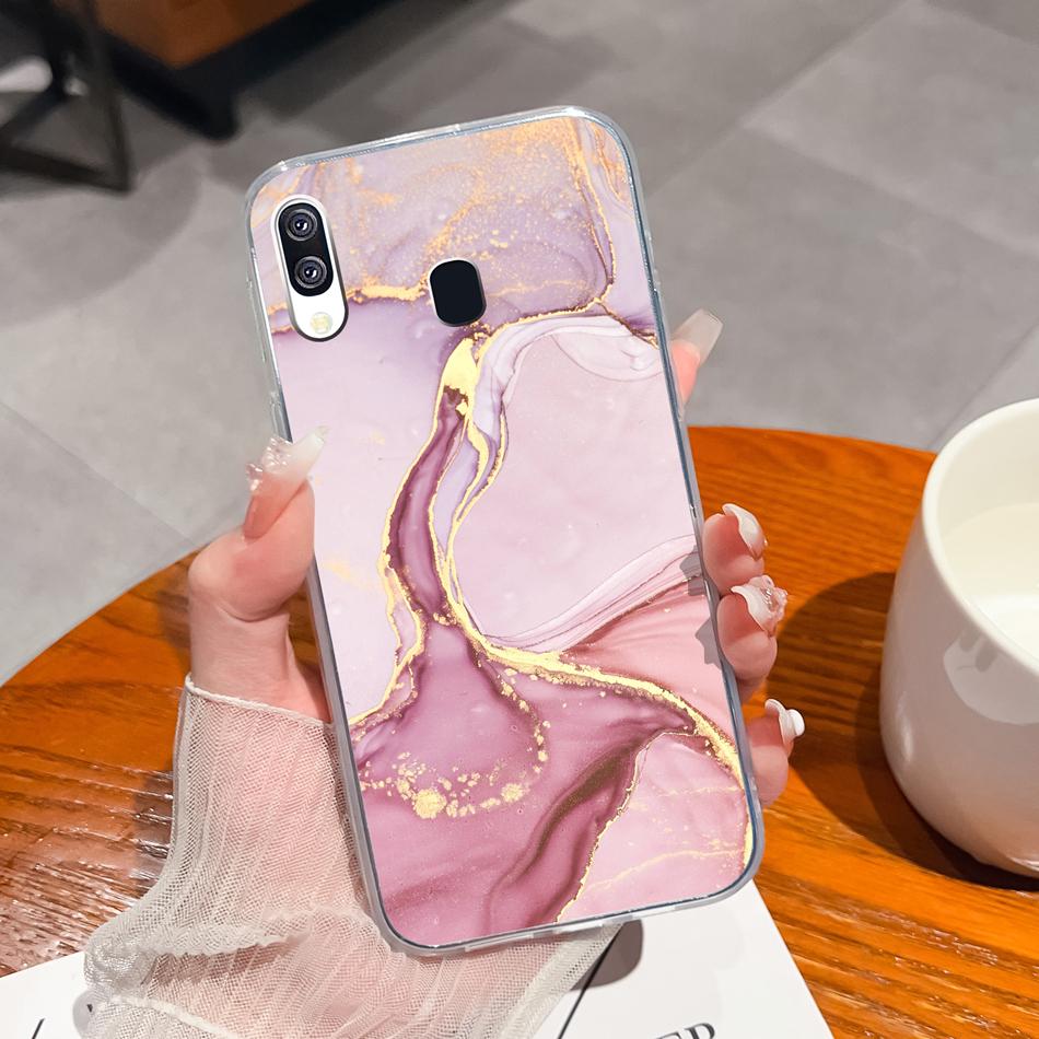 For Samsung Galaxy A40 A41 Phone Case Simple Creative Clear Back Cover For Samsung A 40 A 41 Soft TPU Silicone Anti Drop Fundas
