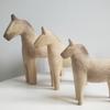 Farmhouse Style Unpainted Horse Statue Handmade Blank Animal Figurine Wooden Horse  Festive Event