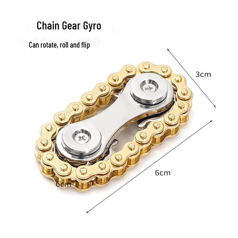

Cross-Border Creative Wheel Chain Decompression Finger Gyroscope Toy