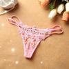 Ladies Sexy Temptation Thong Rhinestone Triangle Panties Beautiful Buttocks Low Waist Luxury Women's Panties T Pants Wholesale 2015