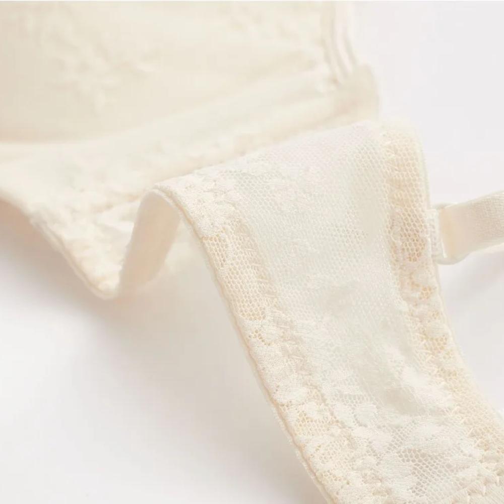 Set Lingerie Donna Estivo Sexy Ricamo in Pizzo Reggiseno Push Up a Coppa Sottile Francese Set Intimo Comodo e Traspirante Reggiseno e Slip da Donna