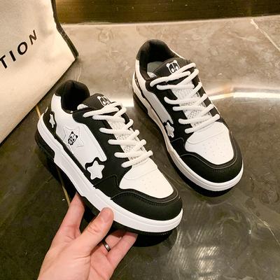 Fashion Autumn Women's Casual Sneakers Trendy Design Flat Outdoor Running Tennis Sneakers Lace-up Walking Sneakers Platform Shoes