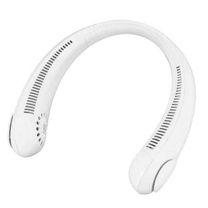 Neck Fan New Mini Neck Portable No Bladeless Hanging Neck Rechargeable Air Cooler 3 Speed Mini Summer Sport Fan белый