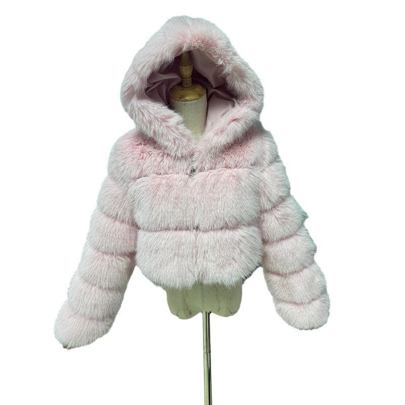 New European & American Short Faux Fur Coat