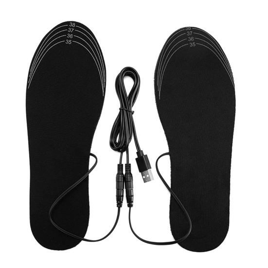 

1 Pair Heating Insoles Electric Unisex USB Charging Practical Feet Warm Pad for Outdoor 1