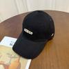 Fashion Hat Korean version of fashion washed baseball cap women's spring and summer three-dimensional letter embroidered peaked cap versatile trendy b