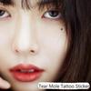 10 Sheets Water Transfer Tear Mole Fake Stickers Art Temporary DIY Tear Mole Stickers Waterproof Round
