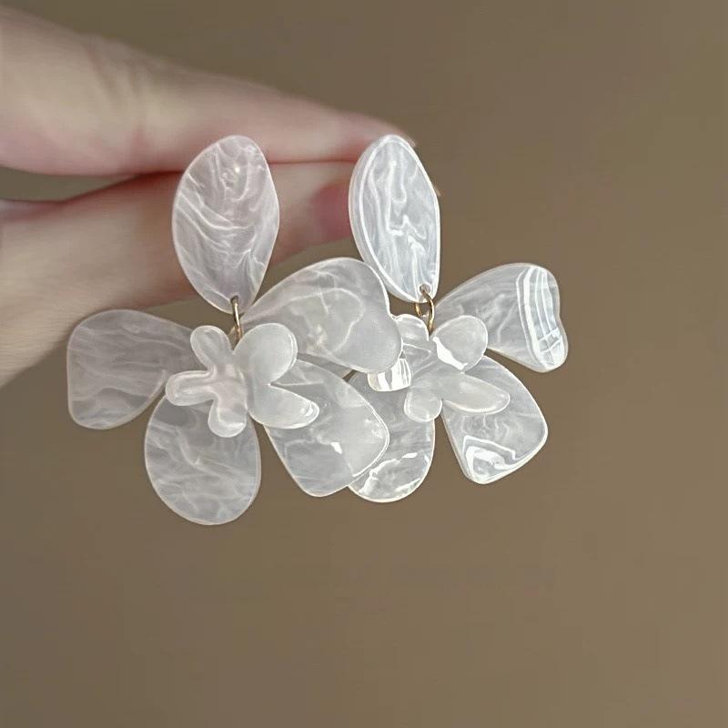 New cold super fairy retro flower earrings high-end niche temperament earrings new Chinese earrings earrings