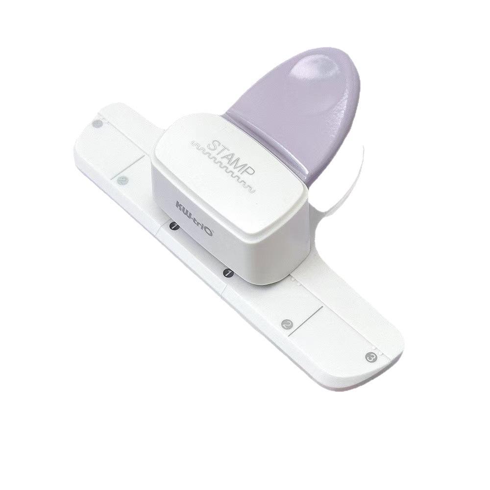 Kedeyou 9027 4mm Small Aperture Manual Three-Hole Punch for Loose-Leaf Handbooks