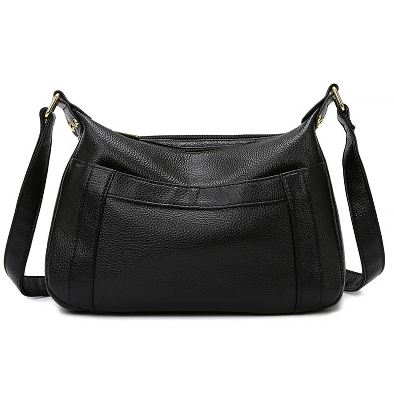 

Classic Leather Shoulder Bag Handbags For Women Luxury Brand Famous Designer Popular Elegant Crossbody Messenger Tote Sac A Main чёрный