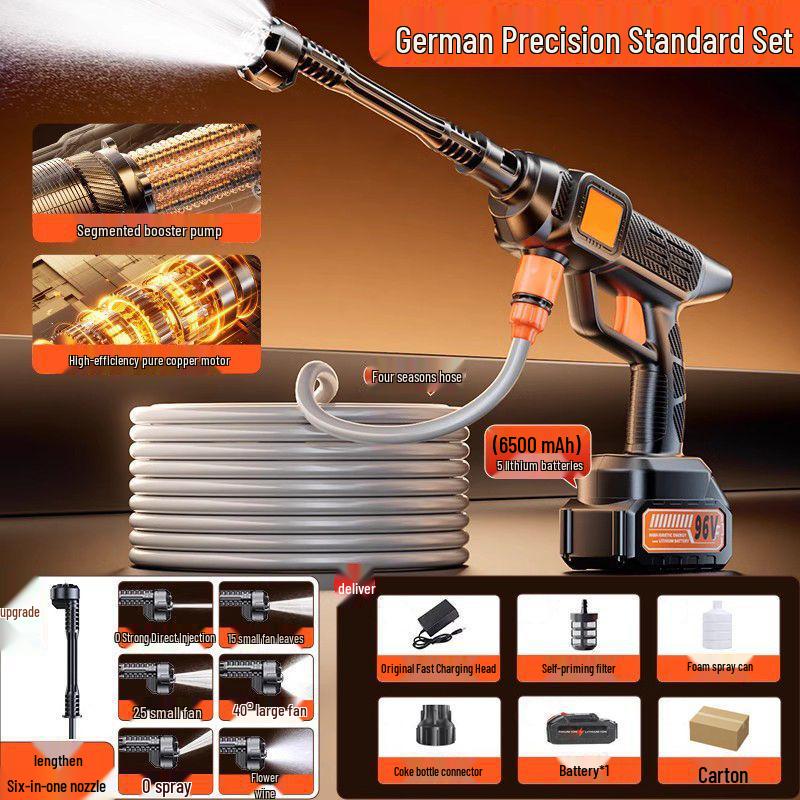 Cordless High-Pressure Car Washer with Rechargeable Battery