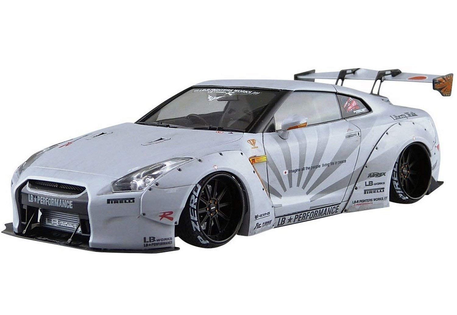 

Aoshima Bunka Kyozai Liberty Walk 10 LB Works R35 2 Пластиковая модель 1/24 №. Версия GT-R