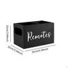 Retro Wooden Remote And Trash Organizer Basket for Table Nightstand Couch Office Kitchen Toilet