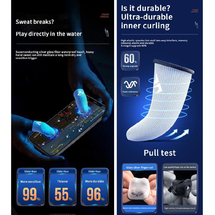 Touch Screen Finger Cover sAnti-sweat High Sensitivity Game Thumb Sleeve Gloves