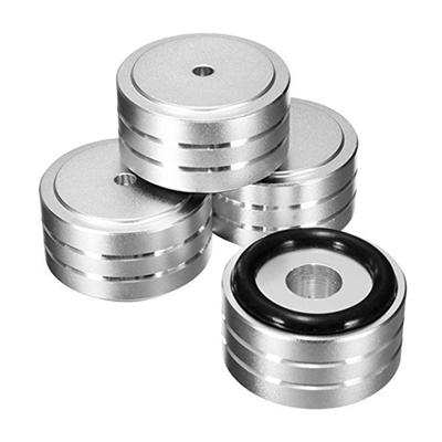 4 ks 40x20mm Hliníkový HIFI AMP Izolační Stojan pro Reproduktor Podložka pod Nohy Gramofonu (stříbrný)