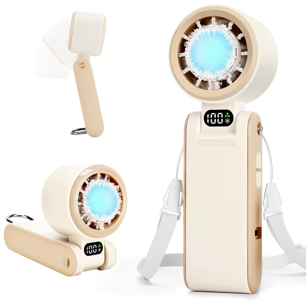 for Cooling Handheld Fan with Peltier Perfect for or Hanging Cooling Easy Quiet and Strap Included and [New 2025 100-Level Plate] Compact, Powerful,