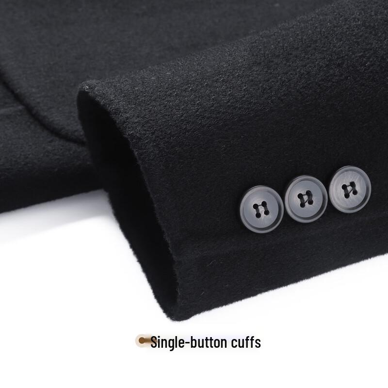 Men's 100% Wool Double-faced Lapel Coat