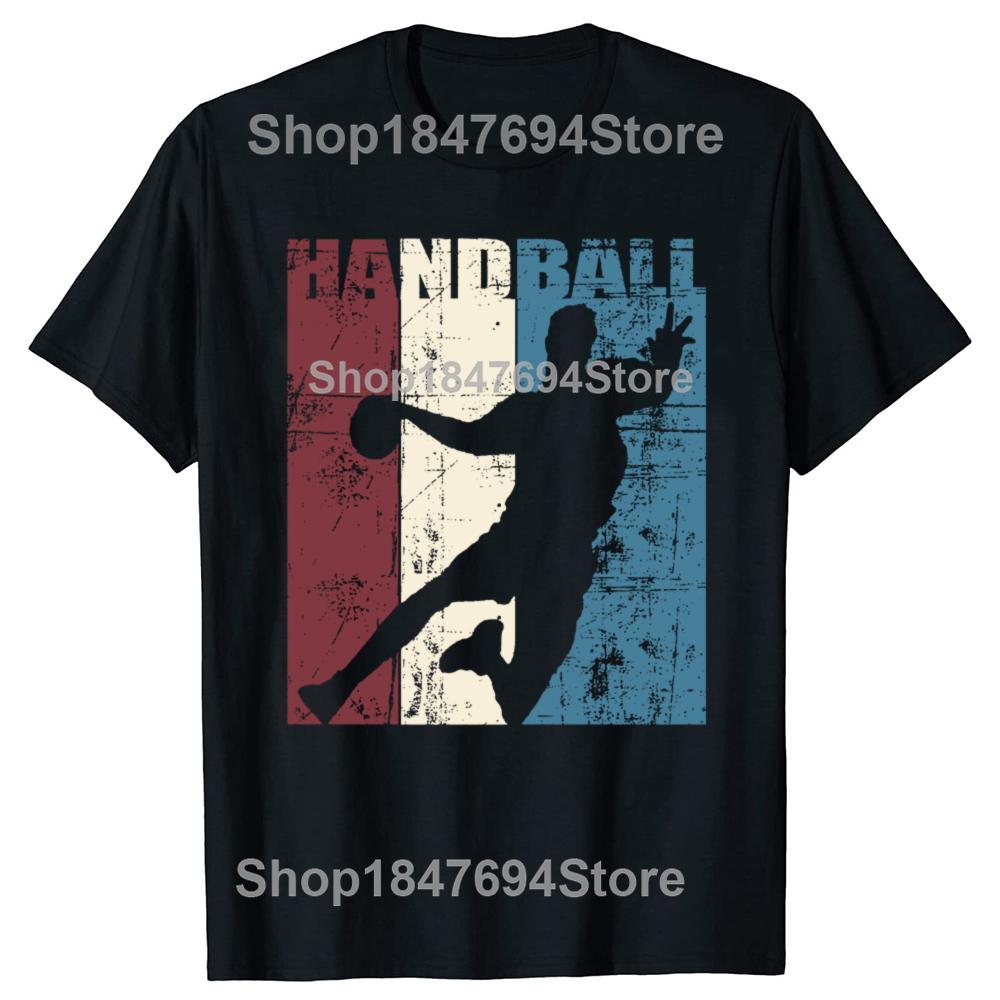 Funny Vintage Handball Player T Shirts Graphic Cotton Streetwear Short Sleeve Birthday Gifts Summer Style Tshirt Mens Clothing