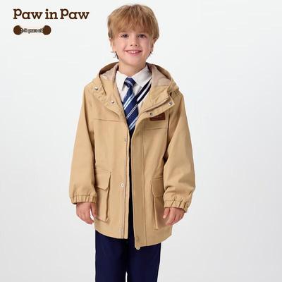 PawinPaw Boys' Cartoon Bear Hooded Jacket