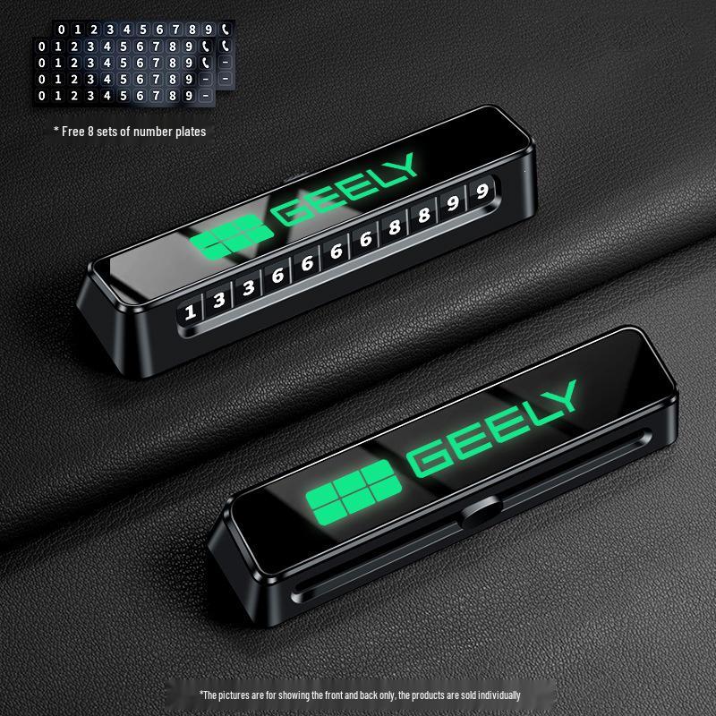 

Temporary Parking Plate & Phone Card for Geely Galaxy E5, E8, L6, L7, and A7 Cars
