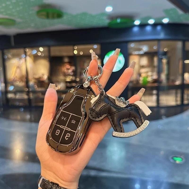 Car Key Case For Maserati Levante Ghibli Quattroporte Gt Granturismo Grancabrio Tpu Cover Shell Fob Protector Accessories